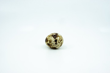 Quail eggs isolated on white background.Selective focus.