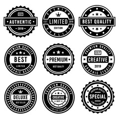A Vintage badge design set.