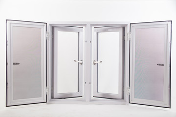 mosquito window screens on white background