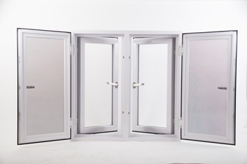 mosquito window screens on white background