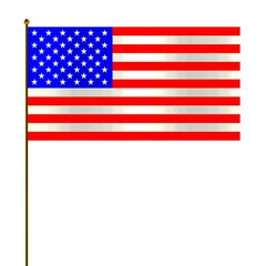 United State of America flag on flagpole.