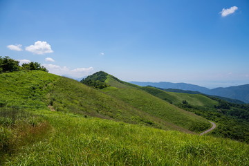 Mountain rdge of shiozuka highlands in shikokuchuo city ,Shikoku,Japan