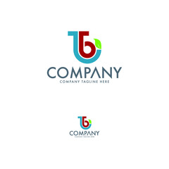 Modern Leaf Letter TB Logo Template