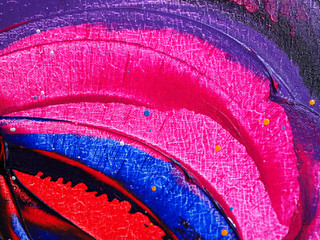 Oil paint colorful brush stroke splash drop sweet colors abstract background and texture. 