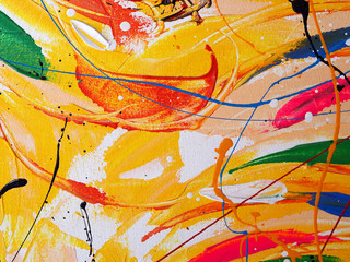 Oil paint colorful brush stroke splash drop sweet colors abstract background and texture. 