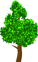 Vector icon of a small green tree