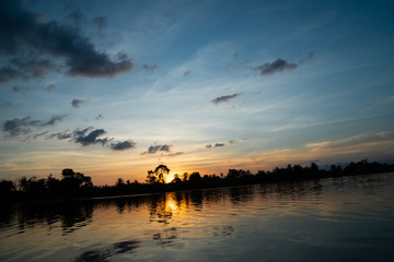 Beauty sunset at the river