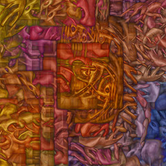 Bright artistic splashes. Abstract painting color texture. Modern futuristic pattern. Multicolor dynamic background. Fractal artwork for creative graphic design