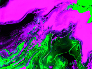 Pink and green creative abstract painting background.