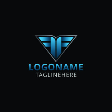 Double Letter F Modern Logo Design