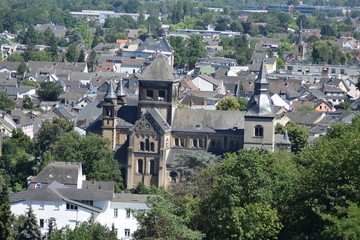 zentrale Kirche in Altstadt Remagen