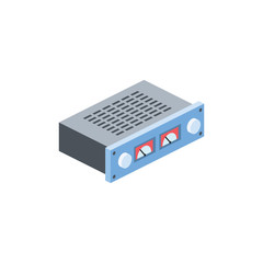 Sound amplifier. Vector 3d isometric, color web icons set, new flat style. Creative illustration, idea for infographics.