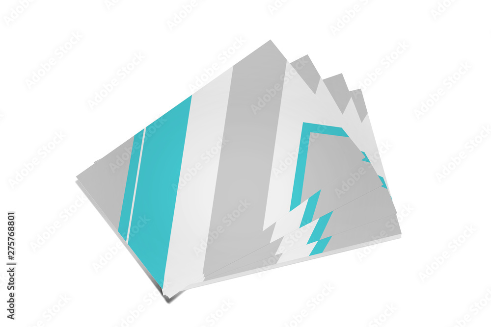 Poster mock up of businesscard on a white background - 3d rendering