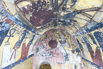 Scene from a Tomb in Deir el-Medina Village, Luxor, Egypt