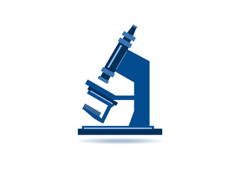Abstract microscope icon. Isolated sign. Flat style.