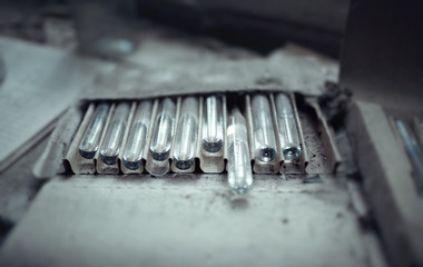 Packaging ampoules in medical unit number 126 of Pripyat, Chernobyl alienation zone