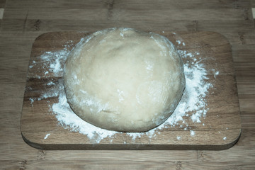 dough and flour