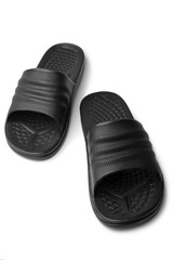 Black rubber slippers