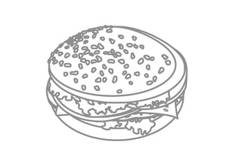 hamburger,cheeseburger,sandwich ,takeaway.vector image.