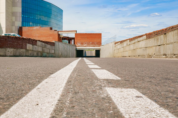 road leading to the tunnel