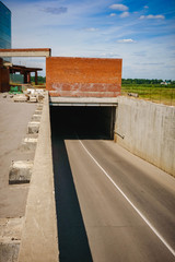 road leading to the tunnel