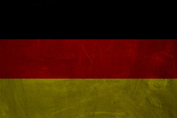 The Deutsch flag background. Vintage square flag of Germany