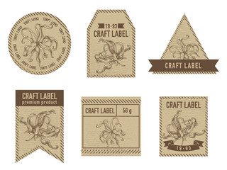 Craft labels with ylang-ylang