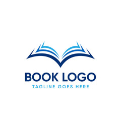 creative book logo design template-vector
