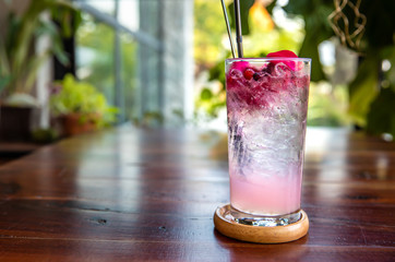 Roseberry ice soda drink