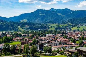 Naklejka premium Oberstdorf Berge Alpen Panorama Wandern