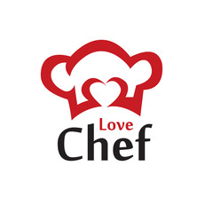 Love Chef Logo, Restaurant Logo Design Template Vector
