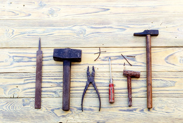 The vintage different instruments