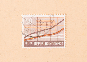 INDONESIA - CIRCA 1980: A stamp printed in Indonesia shows Pelita, circa 1980