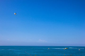 boat in the sea and fun