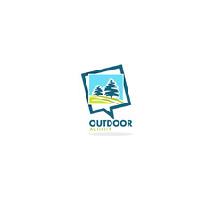 Outdoor Activity, Rural landscape for your logo, label, emblem