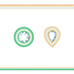 Brooch pendant with precious stones