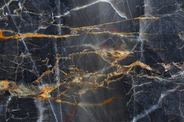 Gold,yellow and white patterned of dark gray marble pattern (Gold Russia) for texture background and design product.