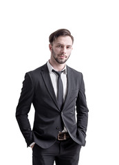 Confident young caucasian businessman portrait