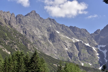 Fototapeta na wymiar Rysy TPN szlak na Rysy w Tatrach 