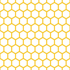 Seamless pattern. Honeycomb. Grid texture. Vector illustration. Scrapbook, gift wrapping paper, textiles. Abstract yellow simple background
