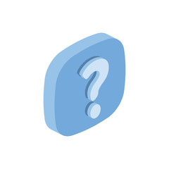 Speech bubble chat icon. flat 3d vector isometric style, isolated illustration creative design idea. 