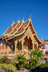 Naklejka premium Prayer hall at Wat Sri Bun Rueang, Chiang Rai, Thailand