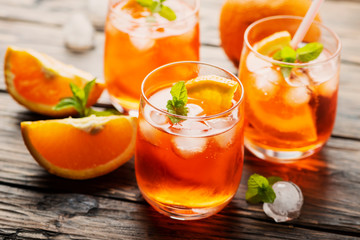 Aperol Spritz with orange