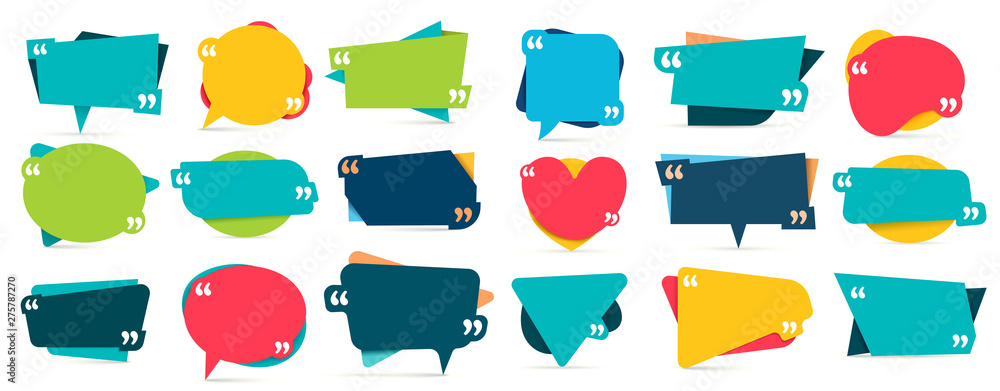 Poster quotes frames. quote remark, mention quotations frame and callout text template. talk remark quotati