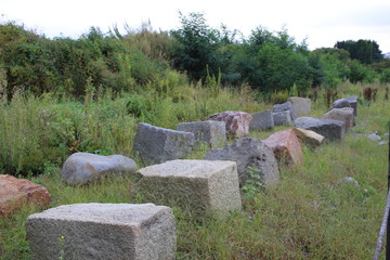 山形城の城跡礎石