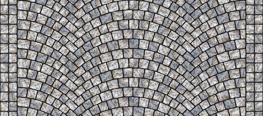 Road curved cobblestone texture 098