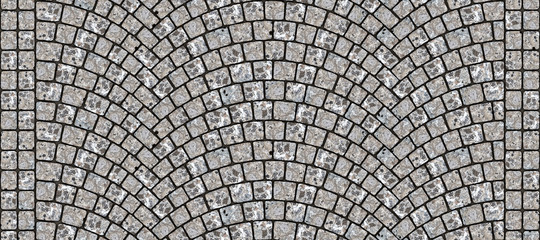 Road curved cobblestone texture 099