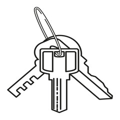 Vector illustration of a set of Bunch of keys