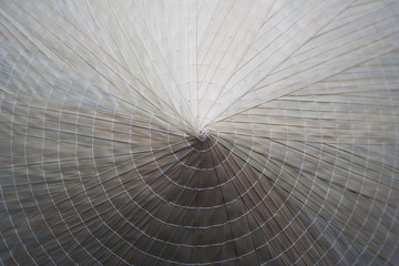 Traditional Vietnamese conical hat detail close up