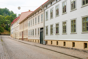 Residential house on a street in a city